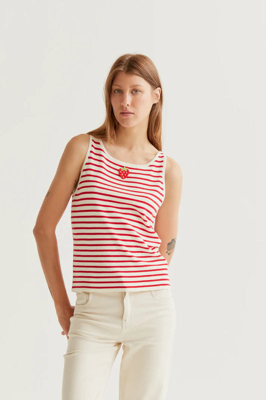 Compañía Fantástica – Strawberry Stripe Sweater Tank