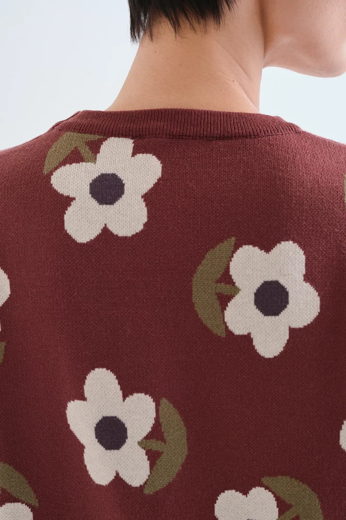 Compañía Fantástica - Santini Print Sweater, Brown - Gayle's Fashions