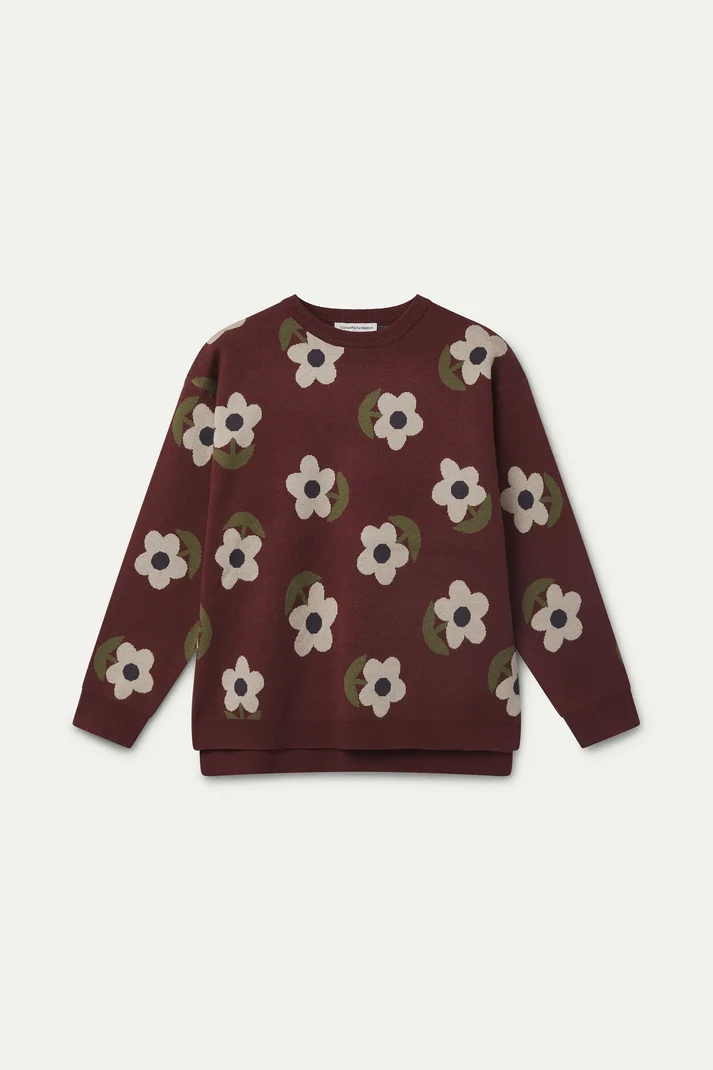 Compañía Fantástica - Santini Print Sweater, Brown - Gayle's Fashions