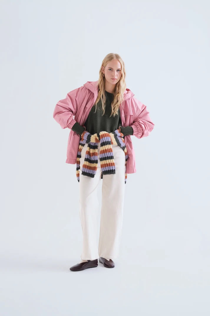 Compañía Fantástica - Striped Knit Sweater, Olive Green