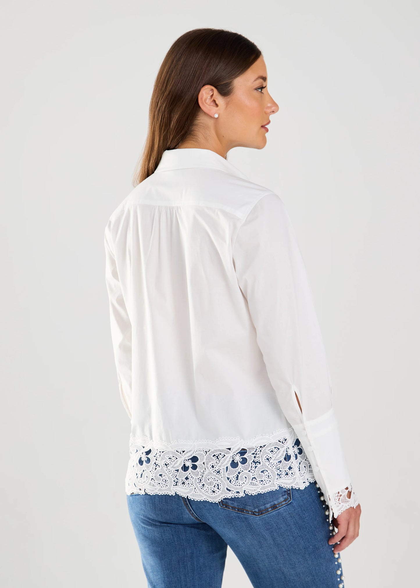 FDJ French Dressing - Long-Sleeve Lace Detail Shirt