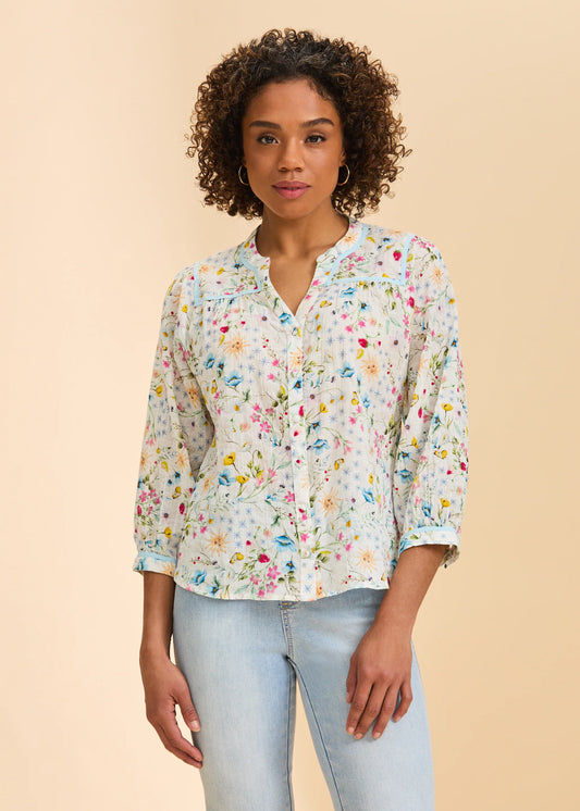 FDJ - 3/4 Sleeve Shirt (Spring Solstice) - Gayle's Fashions
