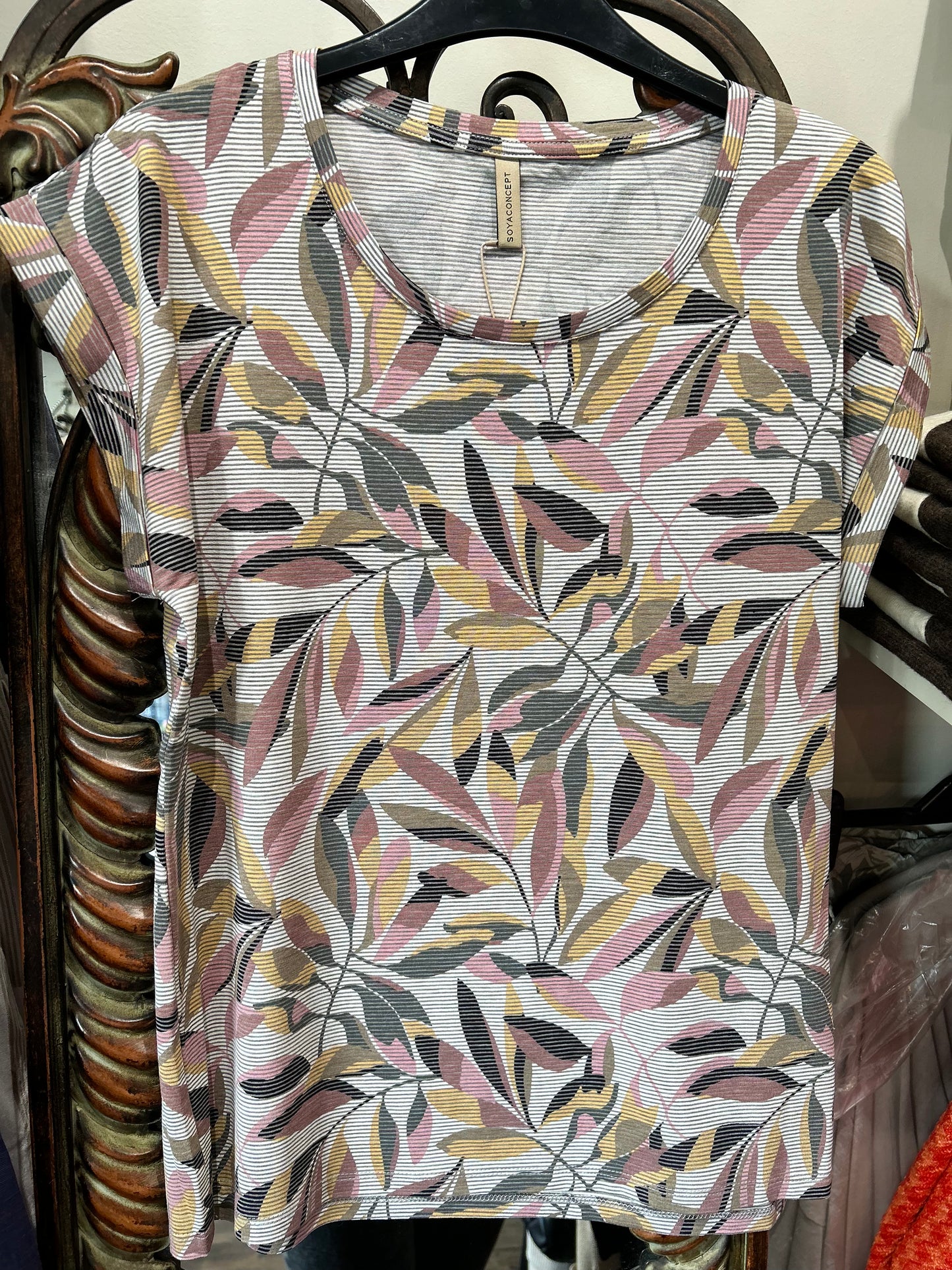 Soya Concept - Cap Sleeve Printed Top