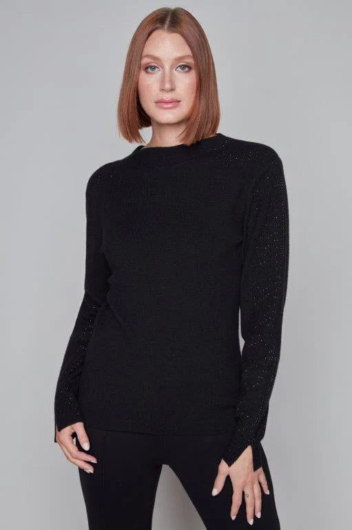 Carré Noir - Black Mock Neck Sweater