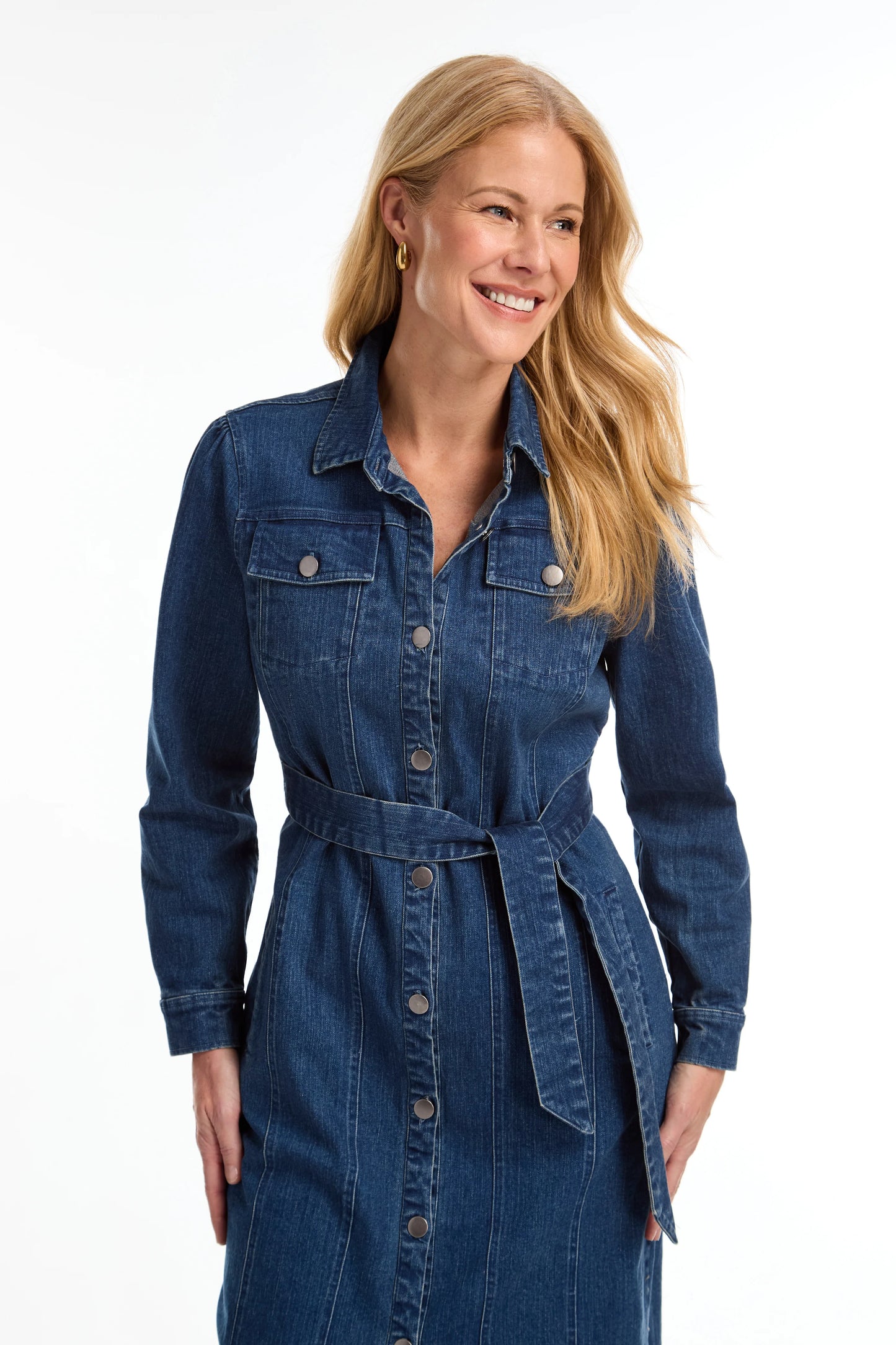 FDJ French Dressing - Belted Denim Dress