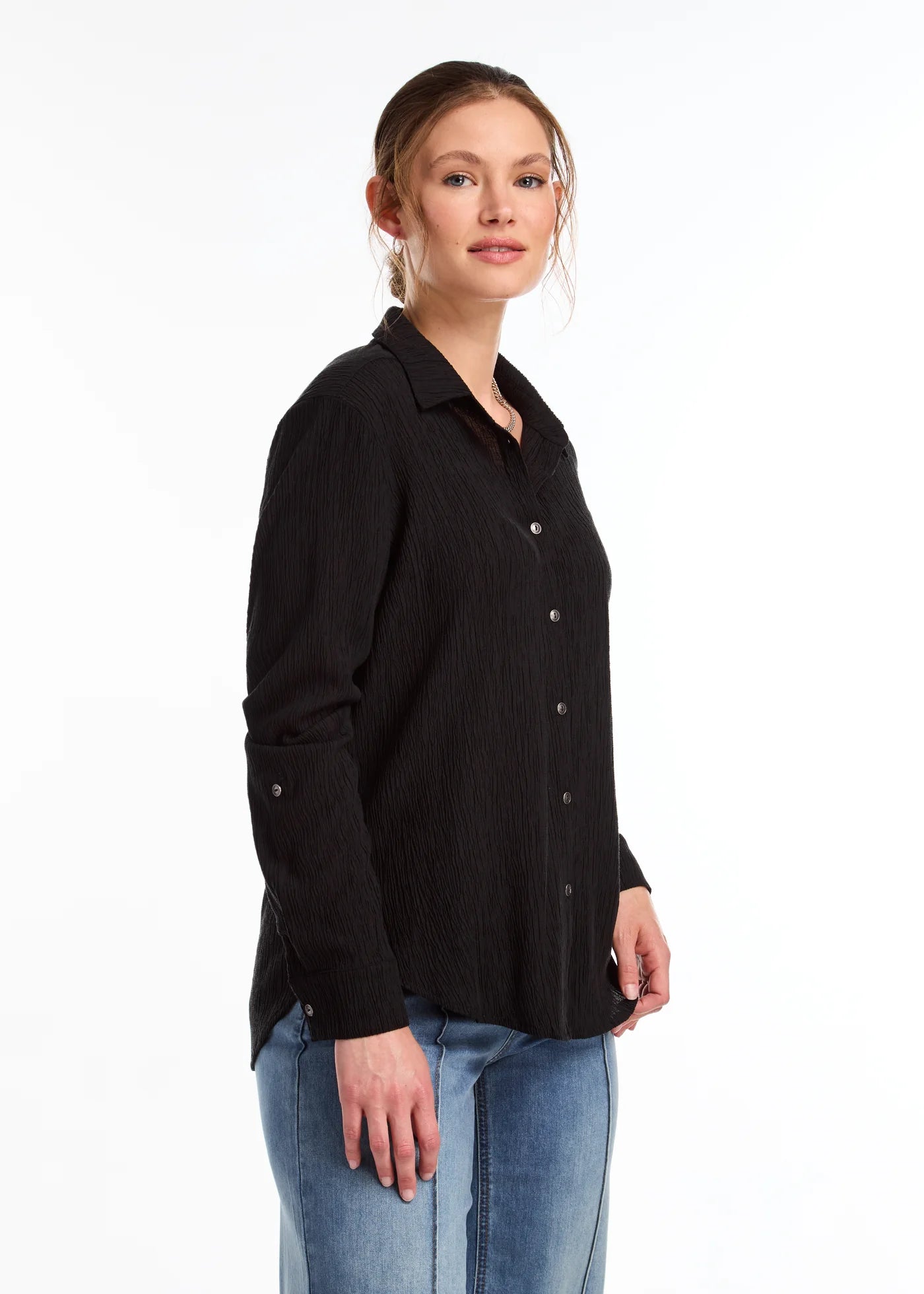 FDJ French Dressing - Roll-Up Sleeve Crinkle Shirt