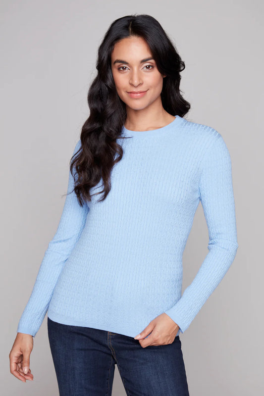 Carré Noir - Cable Crew Knit Sweater