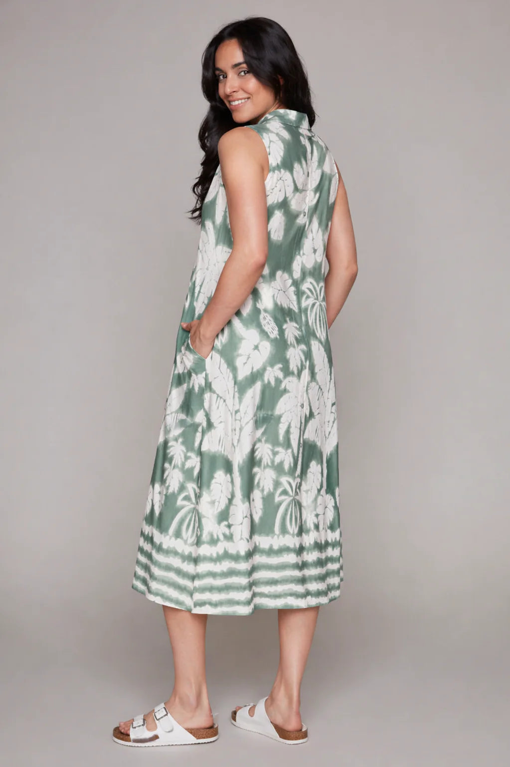 Compli K – Collared Button Front Shift Dress with Pockets