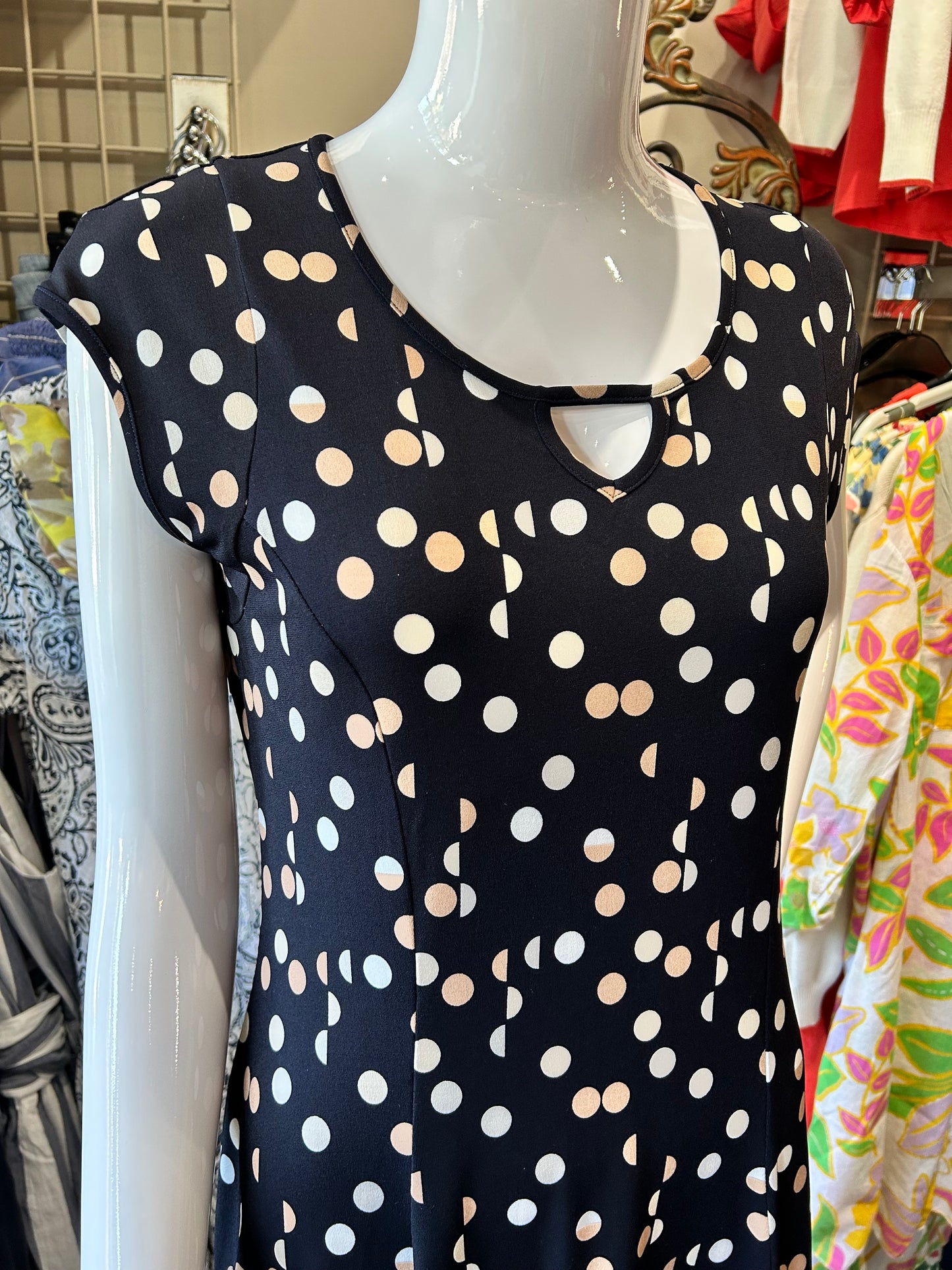 Bali – Polka Dot Sleeveless Dress with Princess Cut