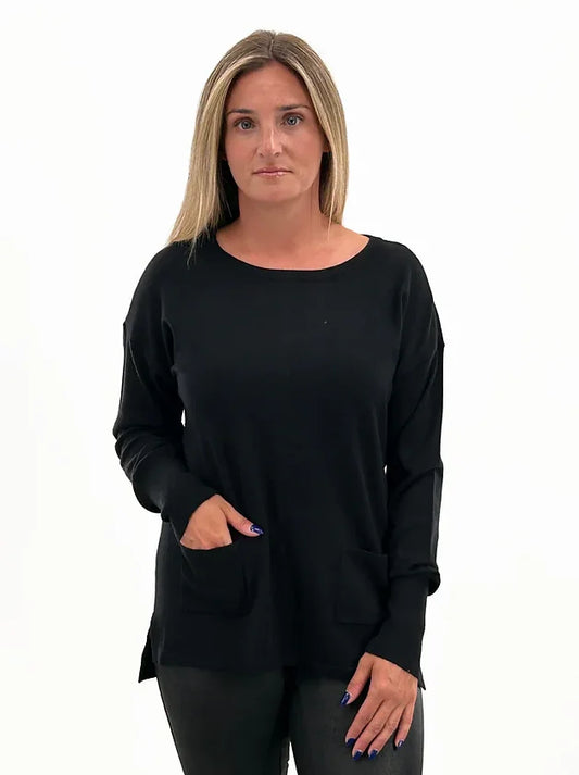 Orly - Button Detail Tunic Sweater