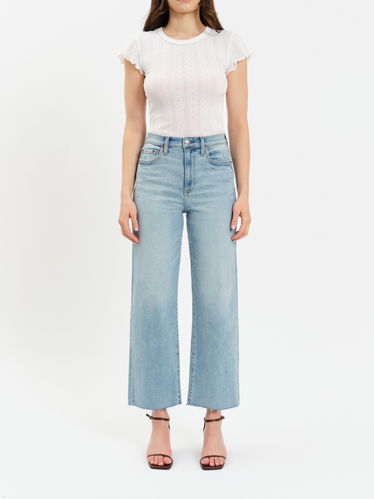 Daze - Pleaser High Rise Wide Ankle in New Light - Gayle's Fashions