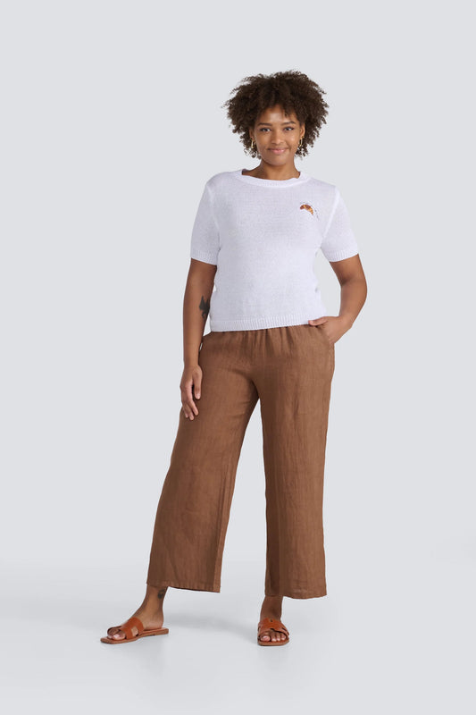 Jessica Laura – Wide Leg Linen Drawstring Pant