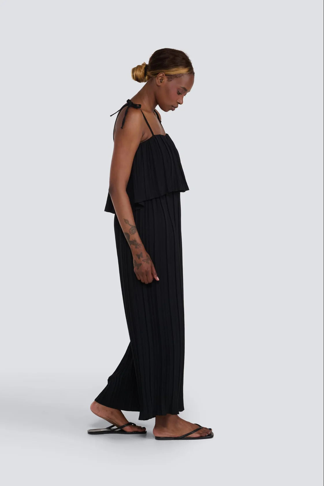 Jessica Laura – Pleated Overlay Jumpsuit