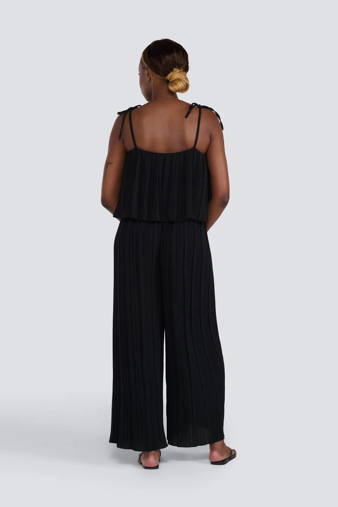 Jessica Laura – Pleated Overlay Jumpsuit