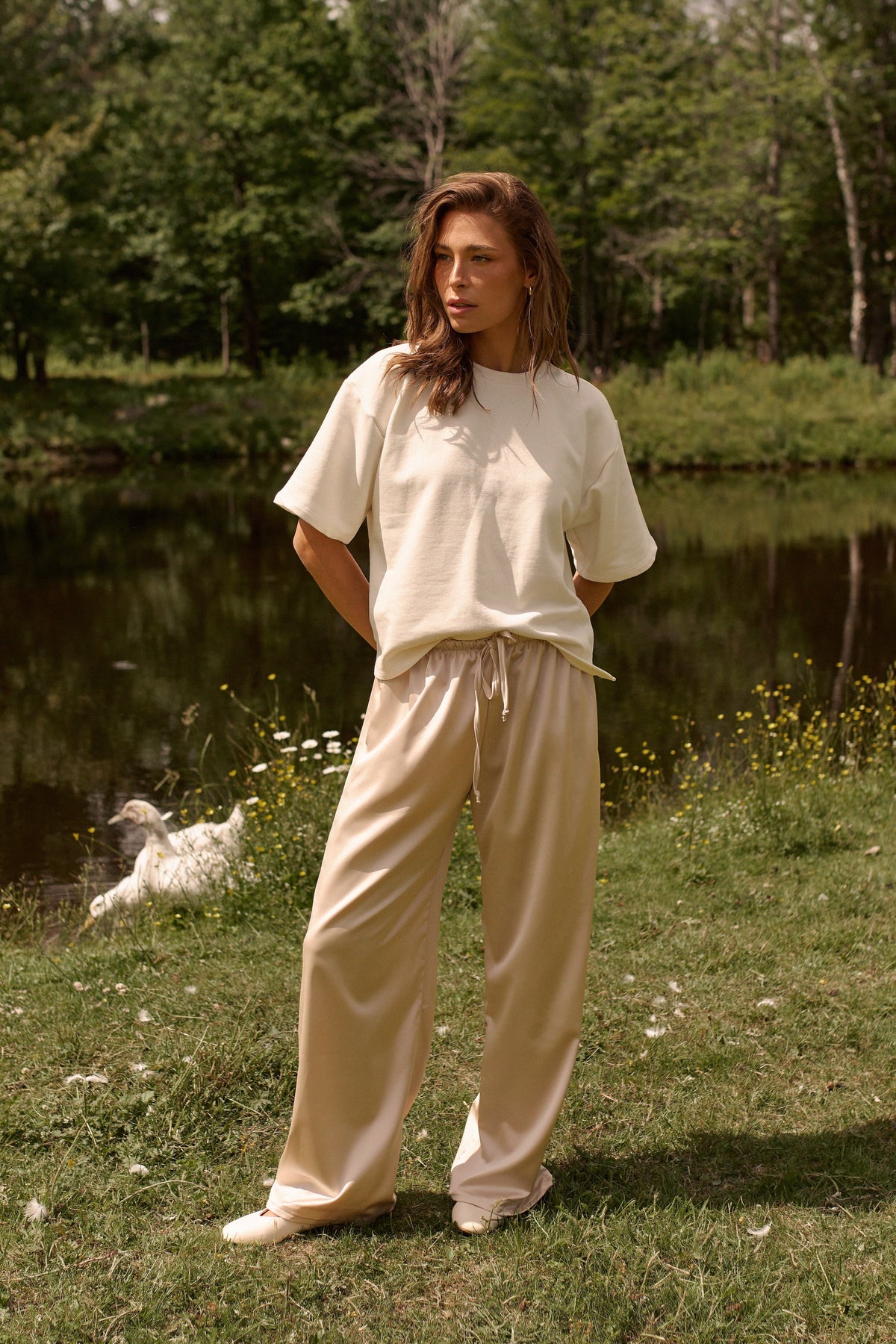 Daily Story - Anaé Fleece T-Shirt, Off White