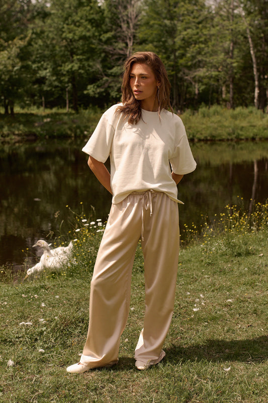 Daily Story - Anaé Fleece T-Shirt, Off White