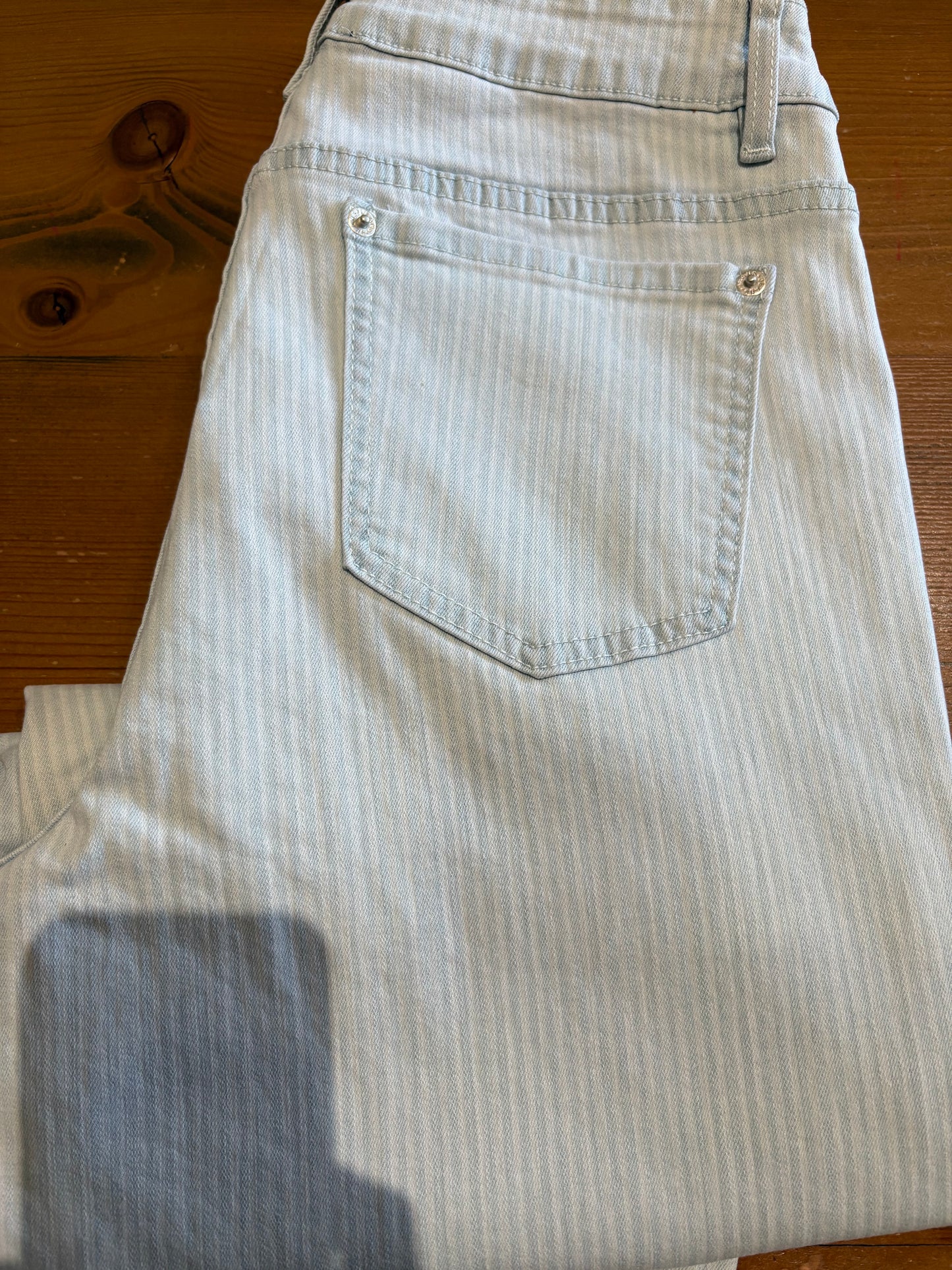 Orly – Striped Denim Pant (Light Blue)