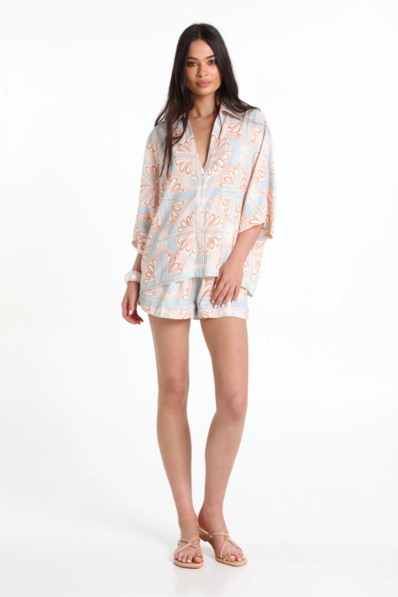 Lost in Lunar – Madison Shorts in Sahara Print