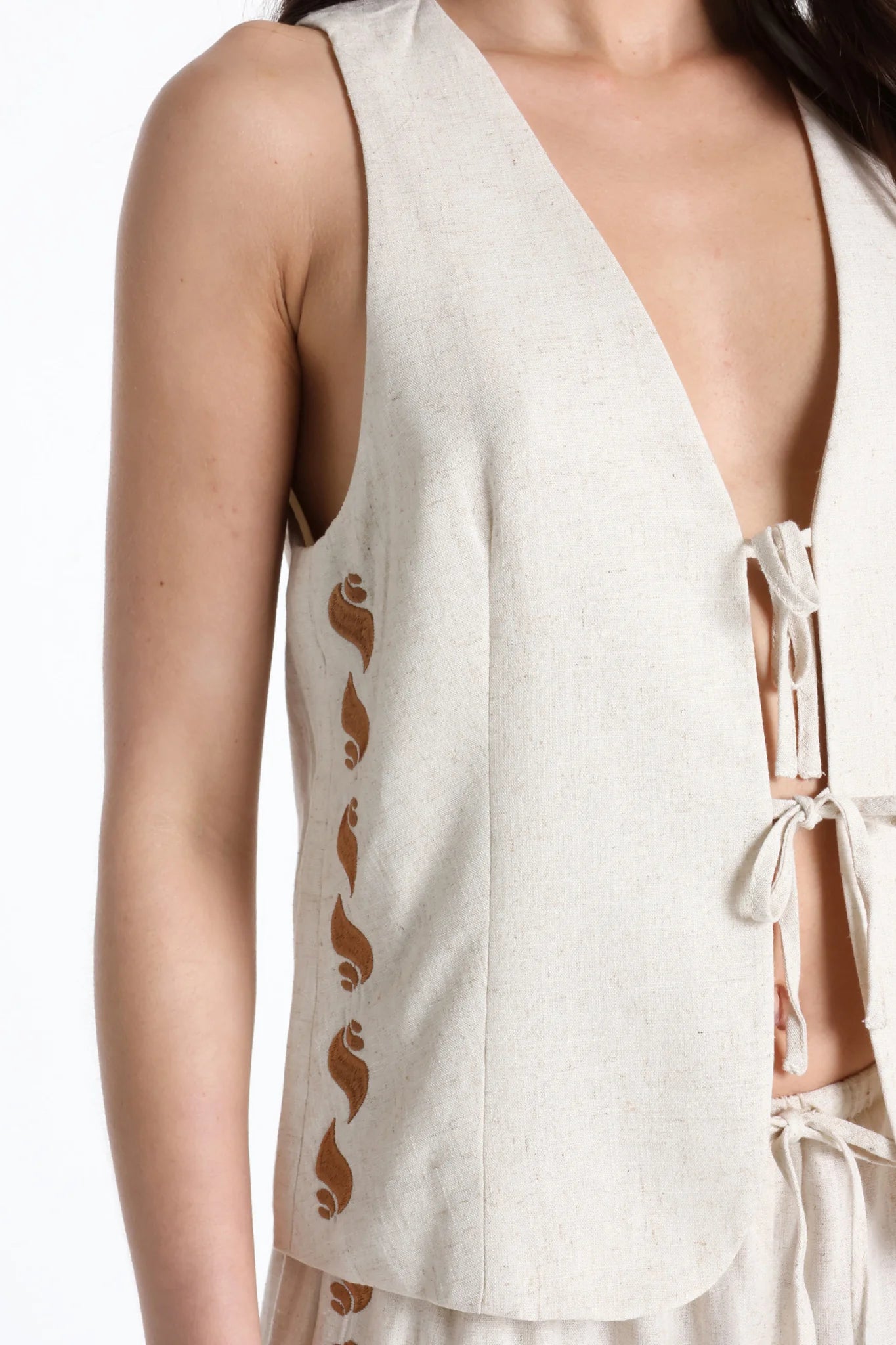 Lost in Lunar – Calista Vest with Shell Embroidery