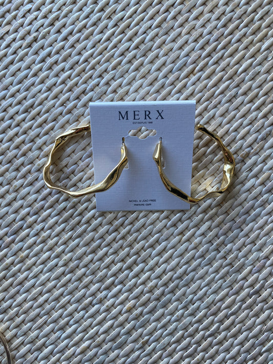 MERX - Gold Swirl Hoop Earrings