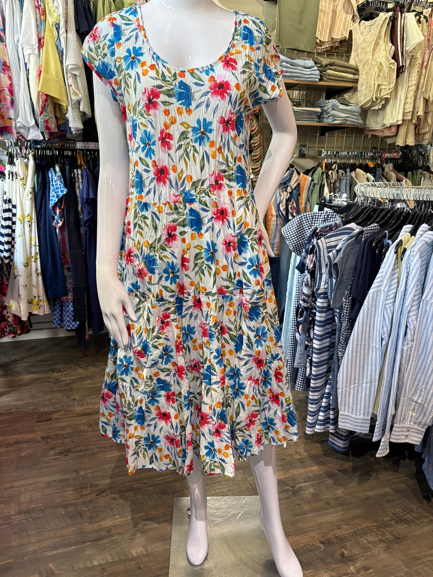 Dress Addict – Cap Sleeve Fit & Flare Dress