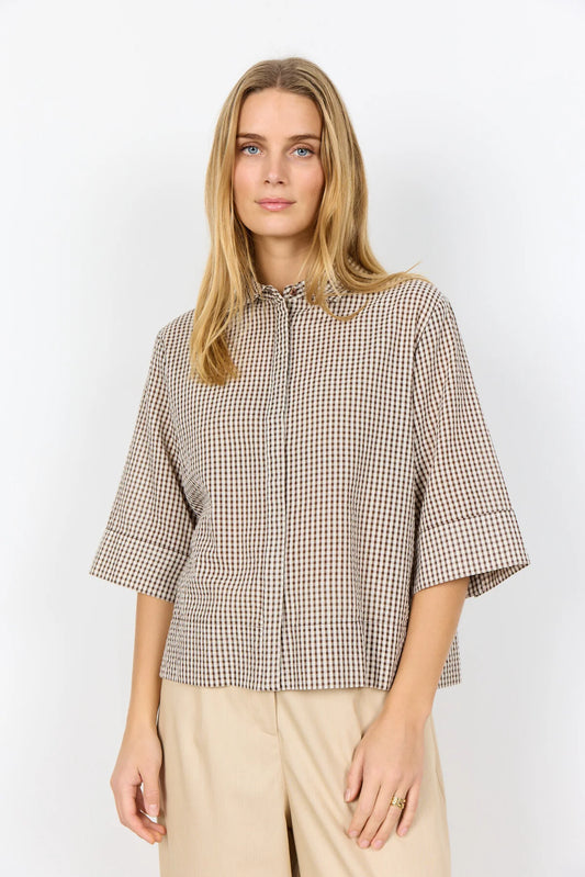 Soya Concept - CANELITA 1 Shirt (Brown) - Gayle's Fashions