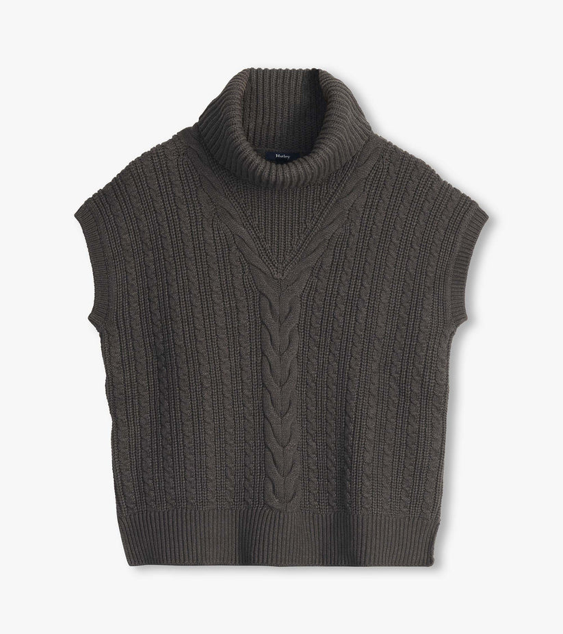 Hatley - Cable Knit Sweater Vest in Charcoal