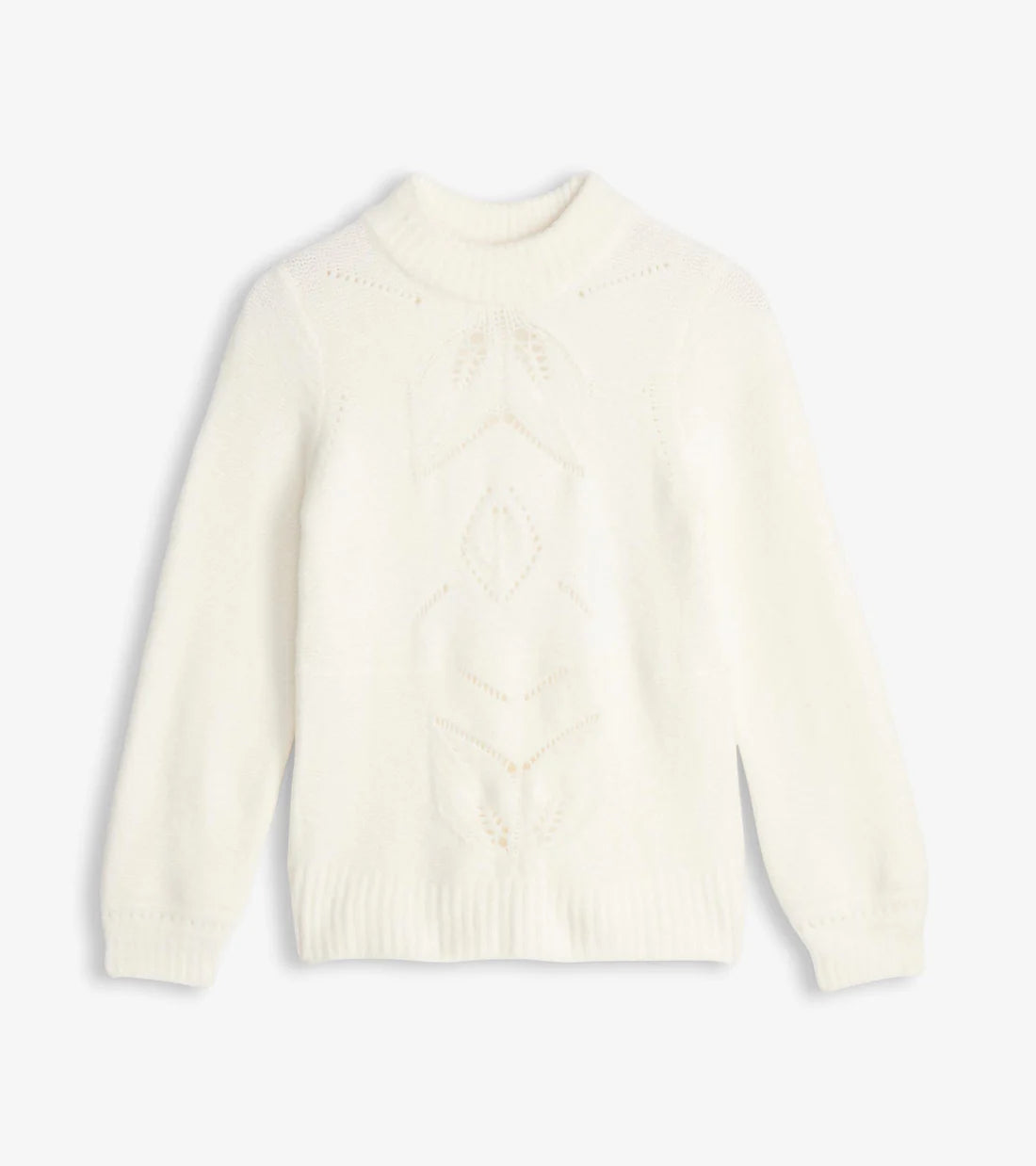 Hatley - Petal Cable Sweater in Winter White