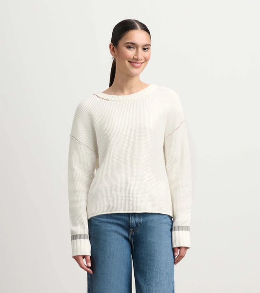 Hatley - Waffle Knit Sweater, Cream
