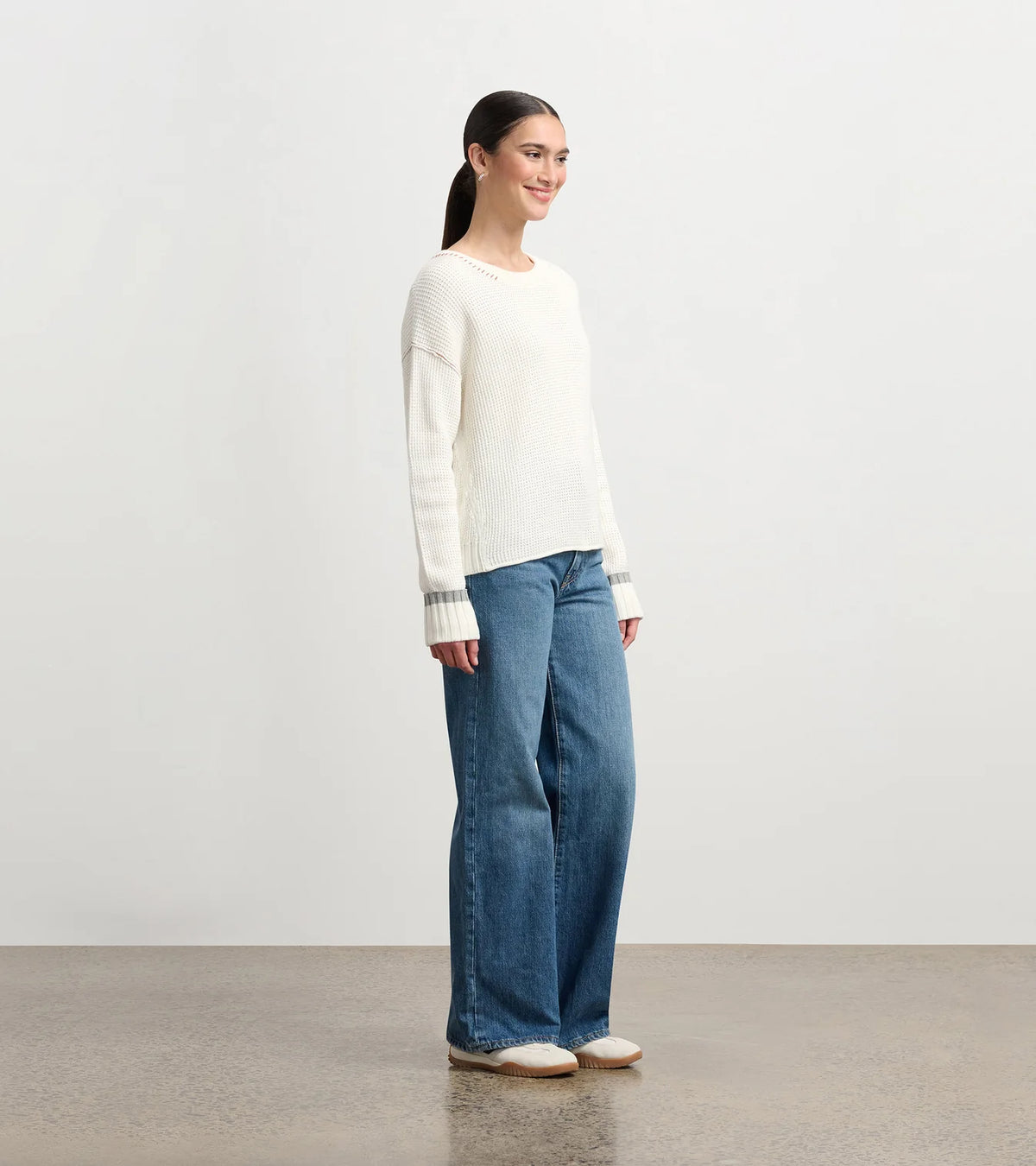 Hatley - Waffle Knit Sweater, Cream
