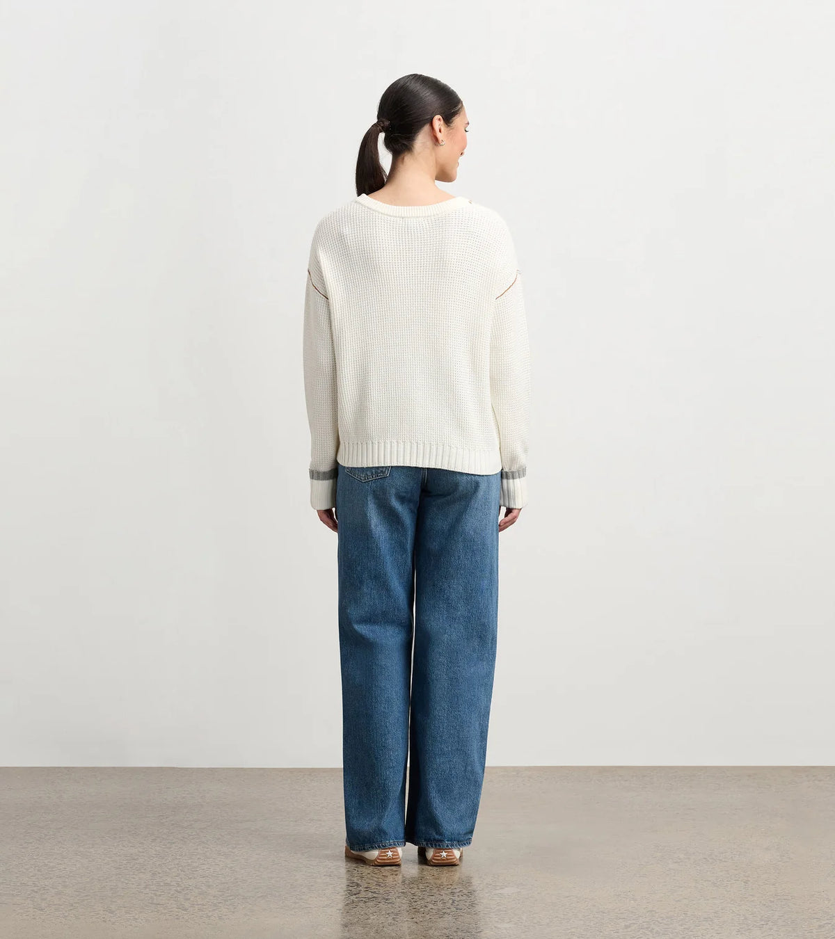 Hatley - Waffle Knit Sweater, Cream