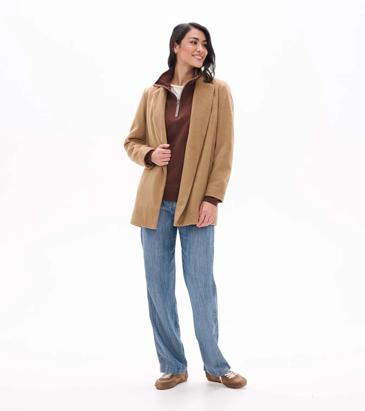 Hatley - 1/4 Zip Top, Fondue Fudge