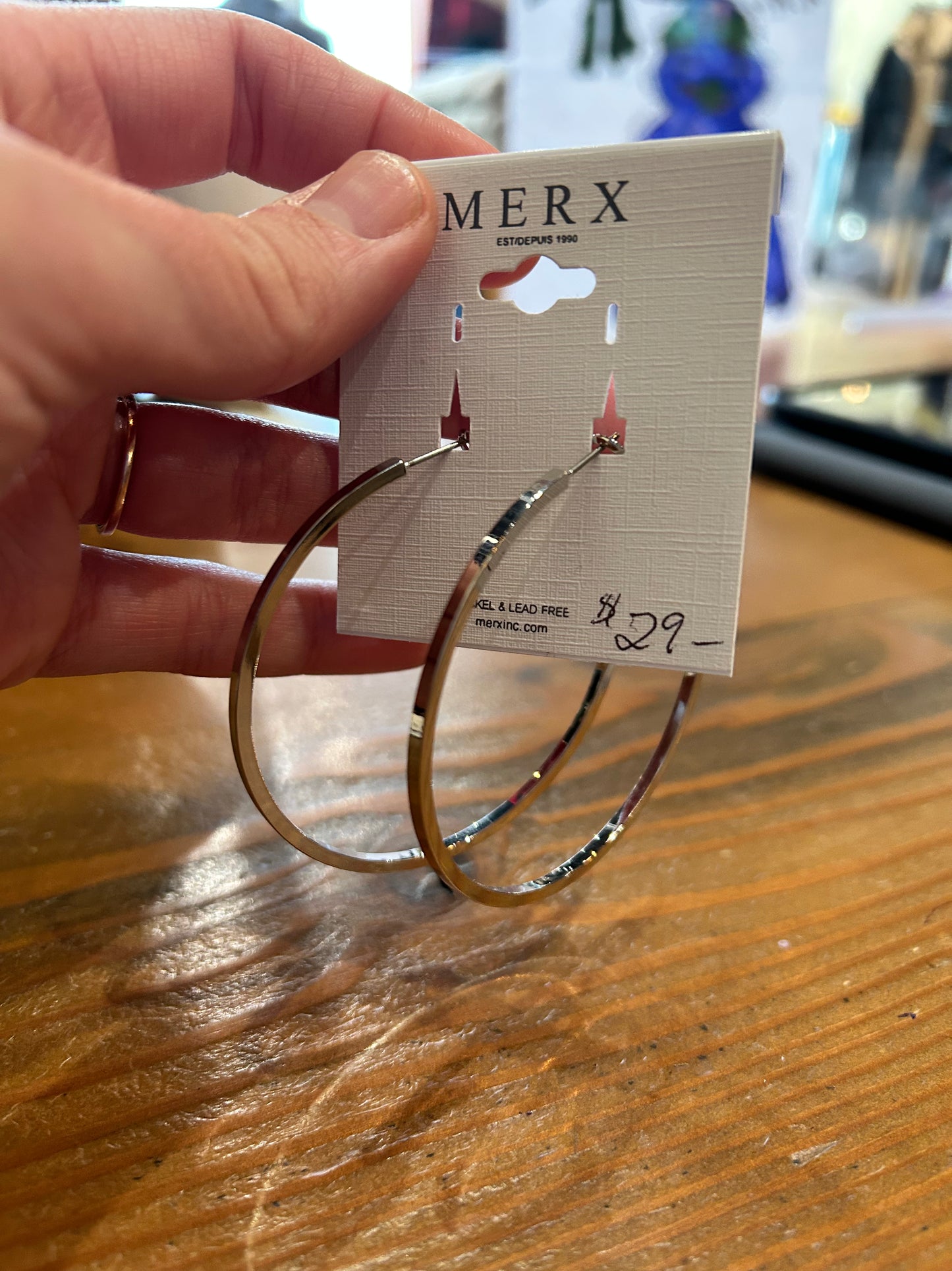 MERX - Flat Edge Hoop Earrings – 2.5 Inch