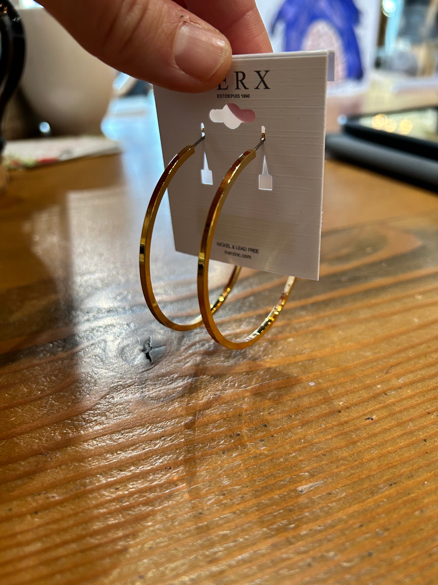 MERX - Flat Edge Hoop Earrings – 2.5 Inch