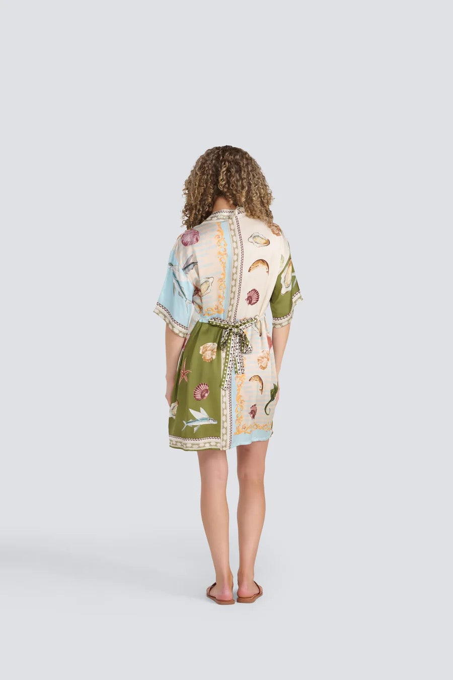 Jessica Laura – Button-Up Shirt Dress with Collar & Belt - Gayle's Fashions