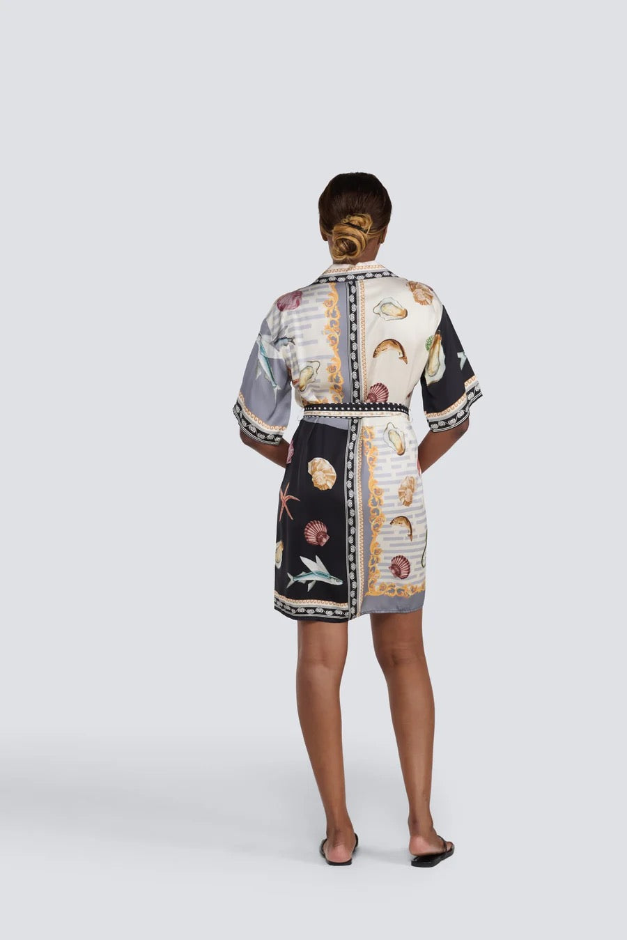 Jessica Laura – Button-Up Shirt Dress with Collar & Belt - Gayle's Fashions