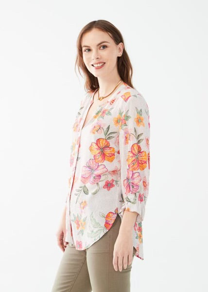 FDJ French Dressing - 3/4 Sleeve Button Down Shirt