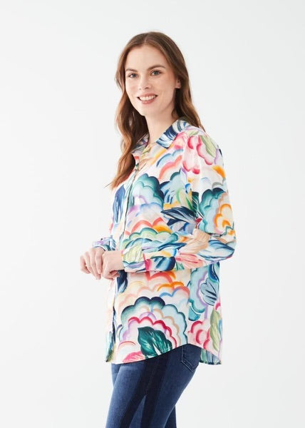 FDJ French Dressing - Tropical Floral Print Long Sleeve Shirt