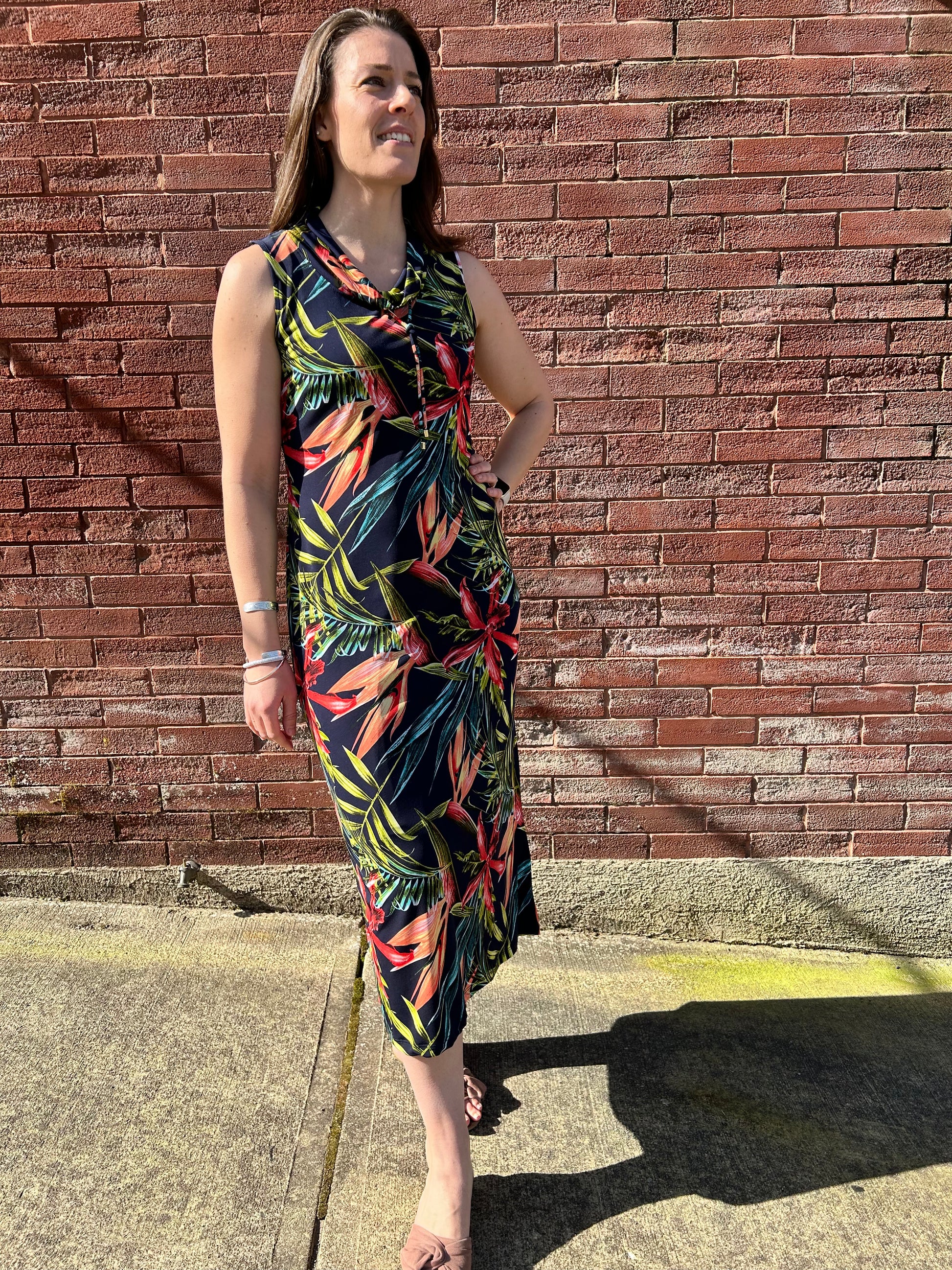 Bali - Sleeveless Cowl Neck Maxi Dress - Gayle's Fashions