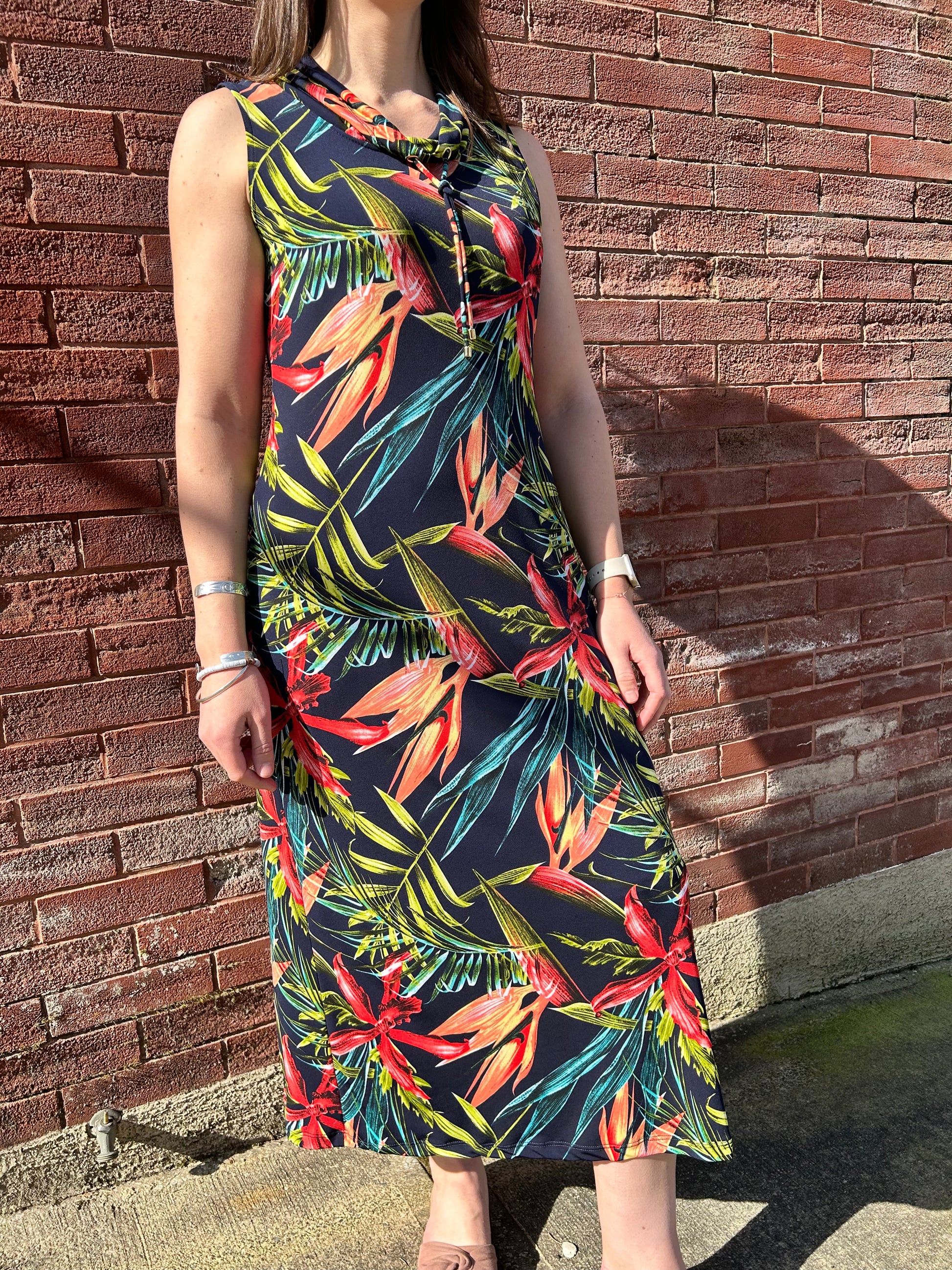 Bali - Sleeveless Cowl Neck Maxi Dress - Gayle's Fashions