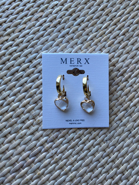 MERX - Crystal Heart Earrings