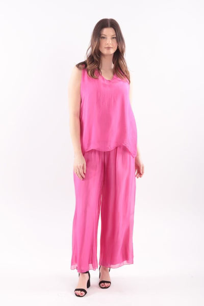 Jessica Laura - Silk Tank in Fuschia