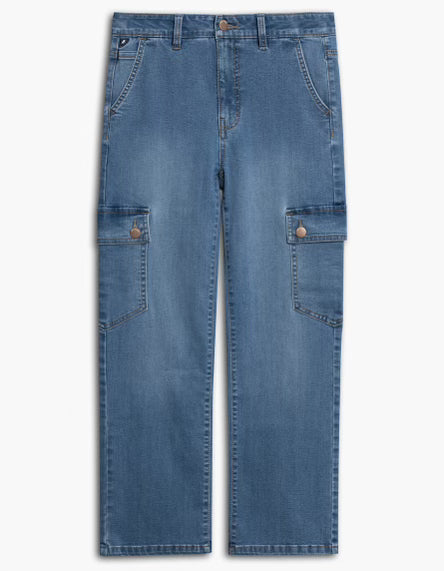 Lois - Erika Cargo in Medium Wash