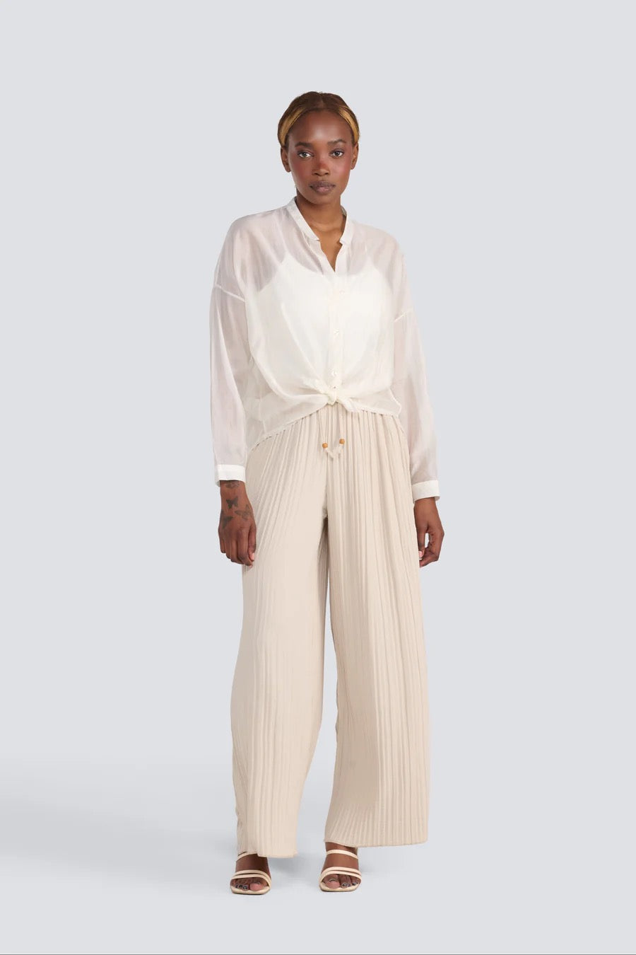 Jessica Laura – Pleated Lightweight Flowy Pant - Gayle's Fashions