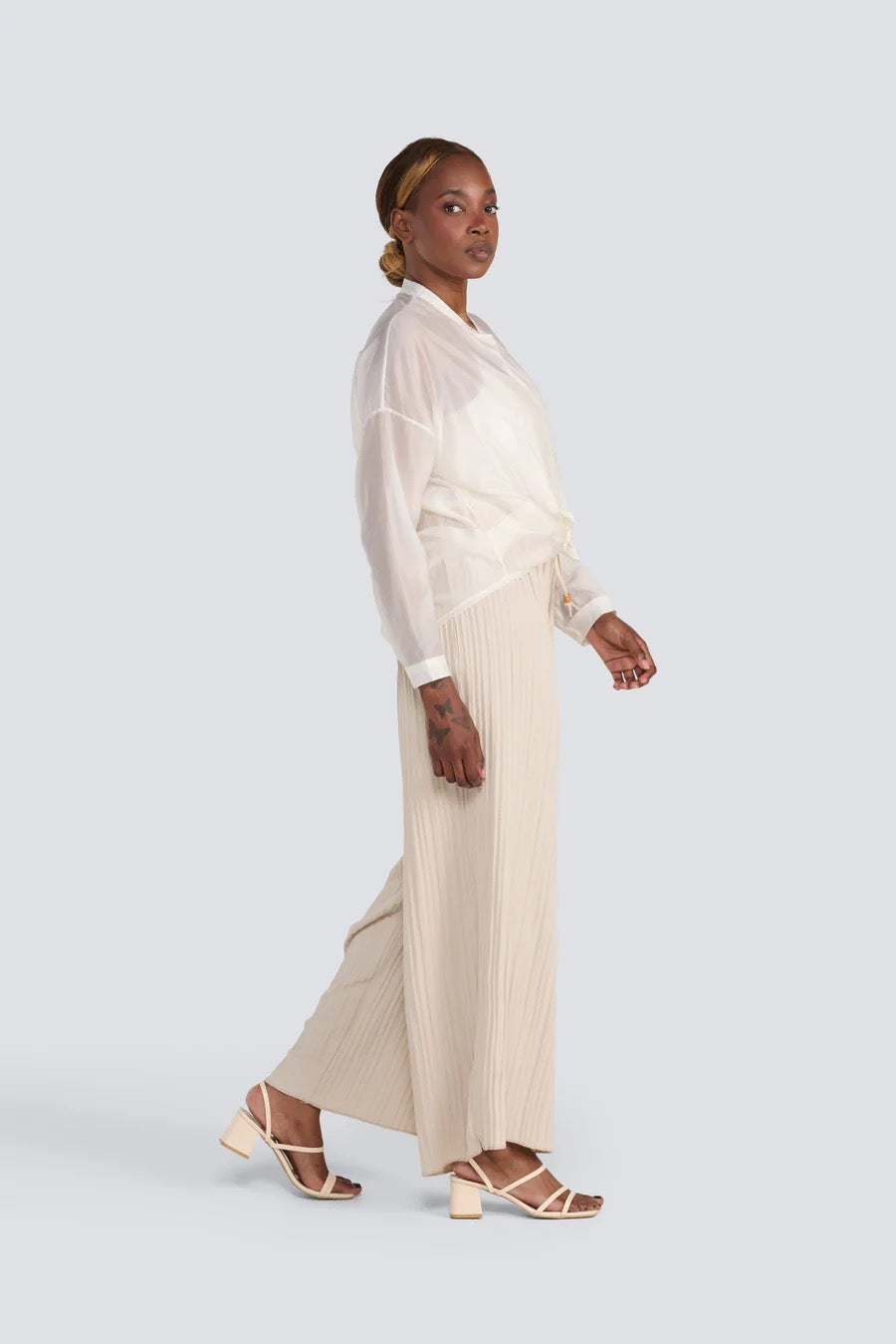 Jessica Laura – Pleated Lightweight Flowy Pant - Gayle's Fashions