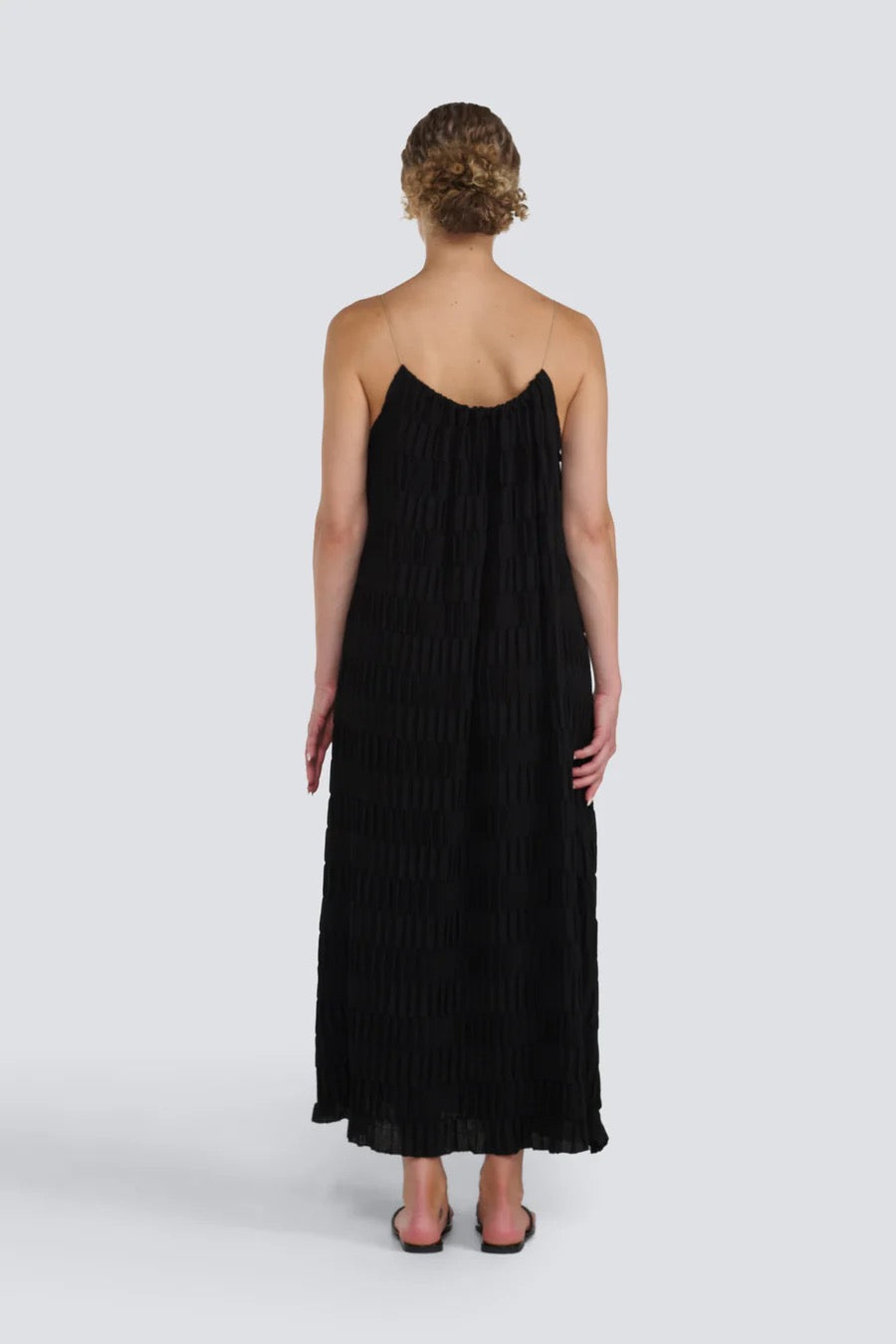 Jessica Laura – Textured Tank Dress with Beaded Strap Detail - Gayle's Fashions