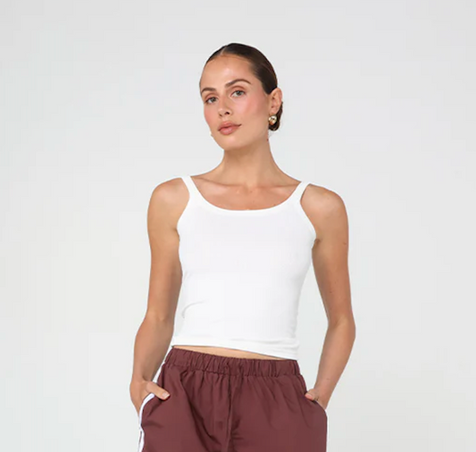 Madison the Label – Larna Tank | White - Gayle's Fashions