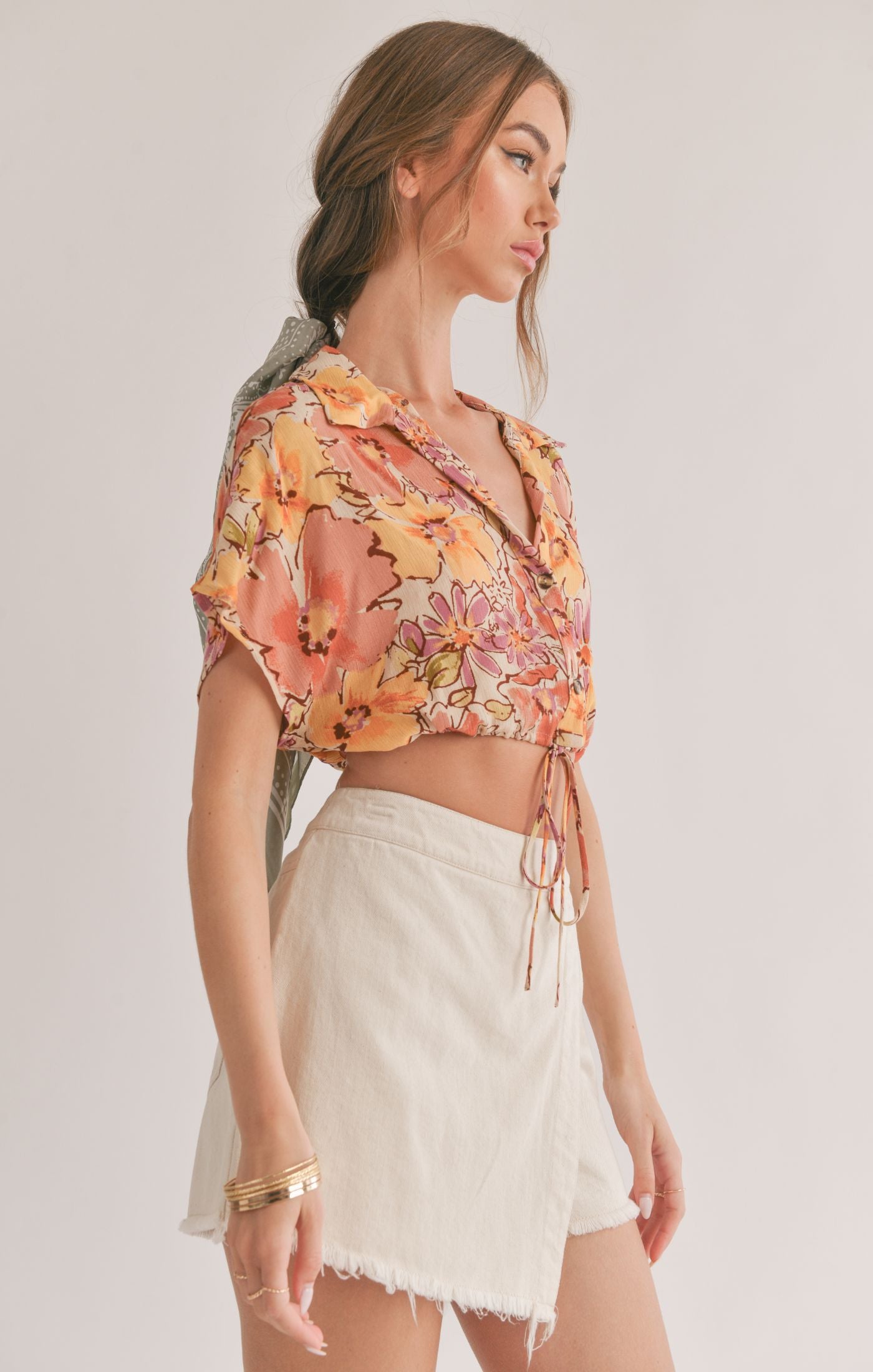 Sage the Label - Laying in Malta Cropped Blouse