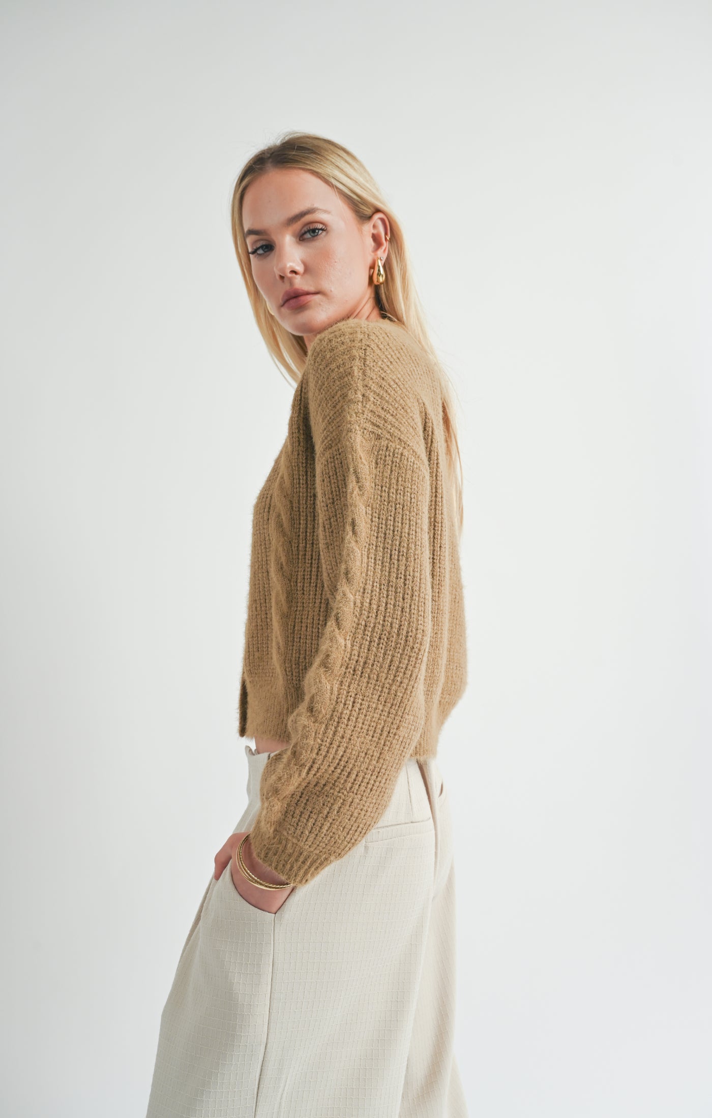 Sage the Label - Callisto Cable Knit Cardigan