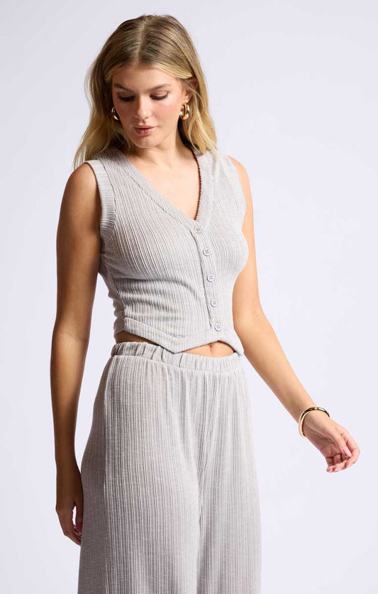 Sage the Label – Fresh Air Rib Knit Vest